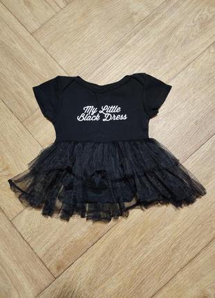 Боди-платье для девочки my little black dress

р. 62 см.