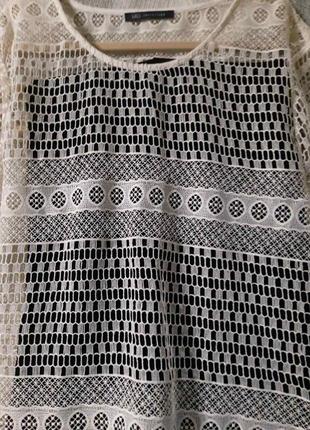 Женская летняя пляжная туника, кружевная накидка, ажурная блуза. батал 24 размер.7 фото