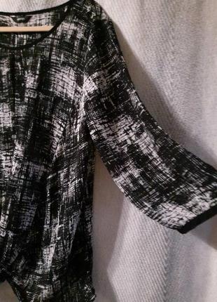 Новая женская летняя шифоновая блуза, черная вечерняя блузка, пляжная туника, накидка. батал.6 фото