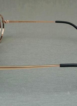 Louis vuitton стильні жіночі сонцезахисні окуляри вузькі коричнево рожевий градієнт в золотому металі3 фото