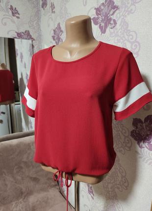 Универсальная блуза красного цвета бренд atmosphere, размер м.3 фото