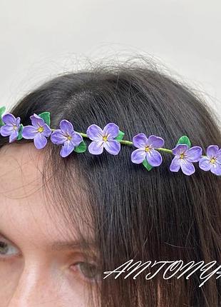 Венок с цветами, обруч с цветами. ободок с цветами