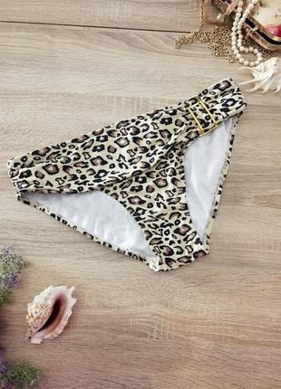 Трусики с леопардовым принтом от раздельного купальника размера 14/l