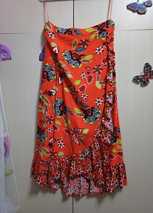 Спідниця максі,довга,віскоза з рюшами