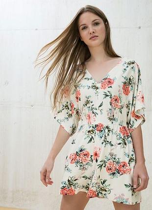 Ромпер комбинезон в цветочный принт