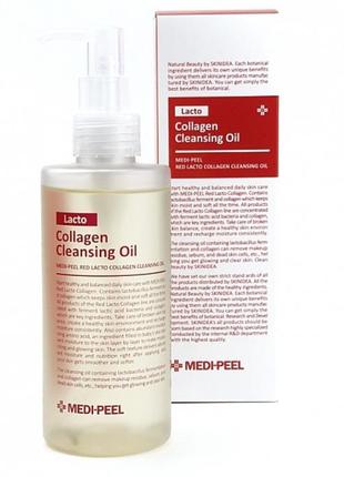 Гидрофильное масло medi-peel red lacto collagen cleansing oil 200 мл2 фото