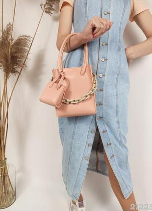 Пудрова сумочка с цепочкой и мини сумочкою. оригинальная пудровая сумочка!