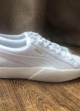 Шкіряні білі кеди puma5 фото