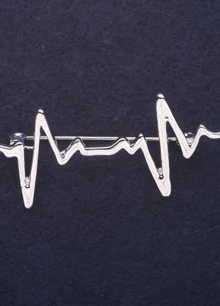 Брошь кардиограмма