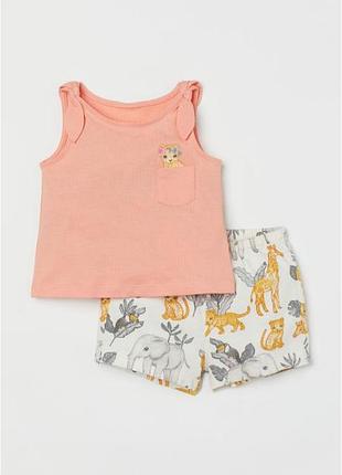 Шикарный комплект h&amp;m майка и шорты малышку