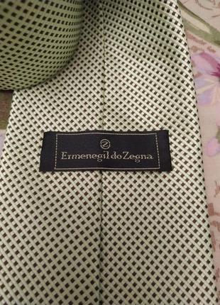 Шелковый брендовый галстук ermenegildo zegna. италия2 фото