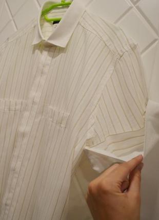 Рубашка/тенниска dolce gabbana белая в полоску l-xl, оригинал4 фото