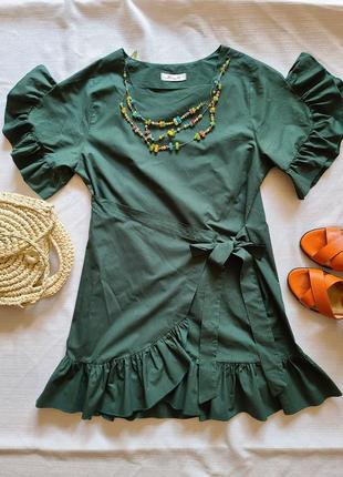 💖 платье из хлопка зеленое