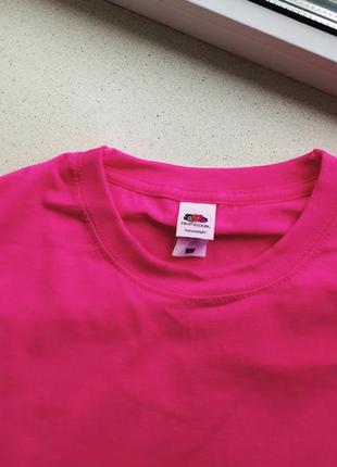 Жіноча футболка оверсайз малинова класична унісекс бавовняна4 фото