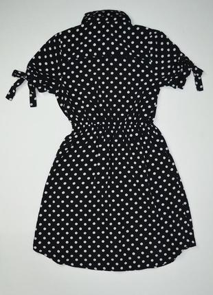 Платье в горошек с завязками на рукавах monteau los angeles8 фото