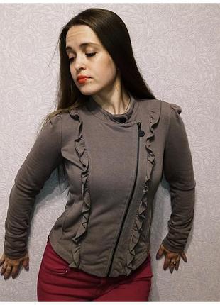 Edc жакет котон куртка ветровка косуха пиджак мокко