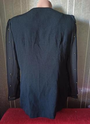 Винтаж пиджак приталенный с прозрачными рукавами размер m-l4 фото