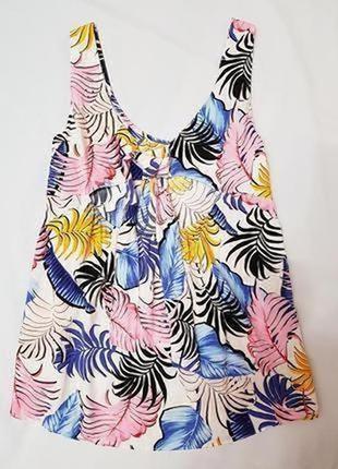 New look майка топ блуза блузка з відкритою спинкою виріз зав'язки пог 53 см7 фото