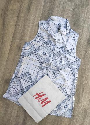 Блуза віскоза h&m пог 45 піт 47 довжина 631 фото