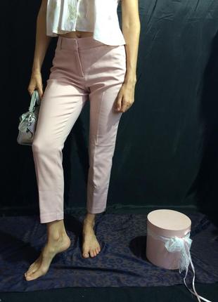 Женские брюки   розовые зауженные со стрелками8 фото