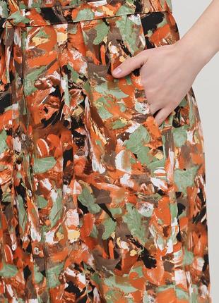 Теракотова сукня з абстрактним візерунком 332344 фото
