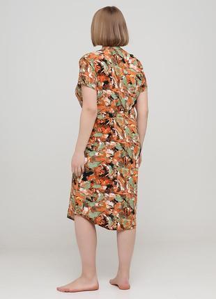 Теракотова сукня з абстрактним візерунком 332342 фото