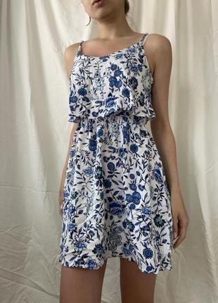 Легке літнє плаття сарафан легкое летнее в цветочки платье h&m divided6 фото