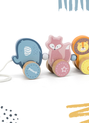 Дерев'яна каталка viga toys polarb звірята