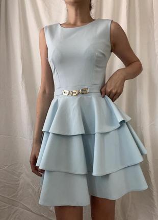 Блакитне плаття голубое нарядное платье duet a&m