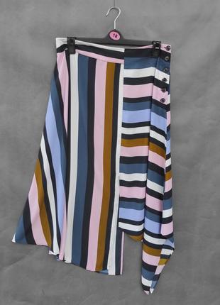 Асимметричная юбка-миди в полоску размер uk 142 фото