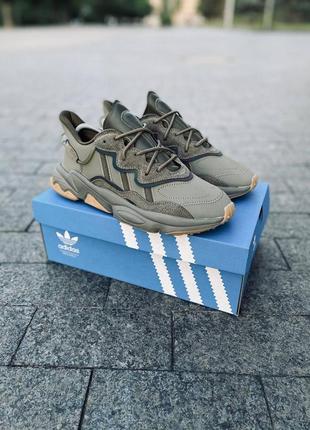 Шкіряні, чоловічі кросівки adidas ozweego