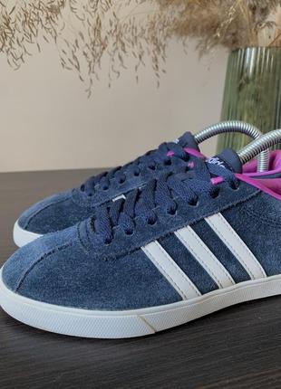 Сині кросівки adidas courtset neo оргинальные кроссовки4 фото