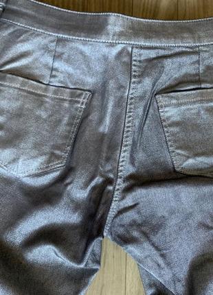 Asos xs-s джинсы серебристые3 фото
