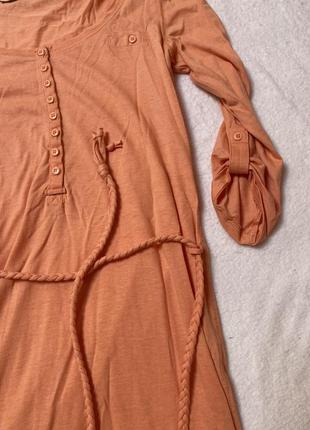 Платье трикотаж персиковое2 фото