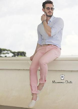 Штани massimo dutti 34 р. нові, бузкового-рожевого кольору slim fit