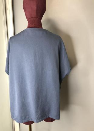 Stoffbruch летняя экологичная блуза из лиоселла топ голубая джинс rundholz owens lang5 фото