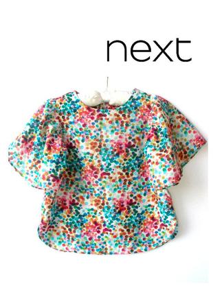 Современная летняя блуза от next с свободными рукавами на 5-6 лет