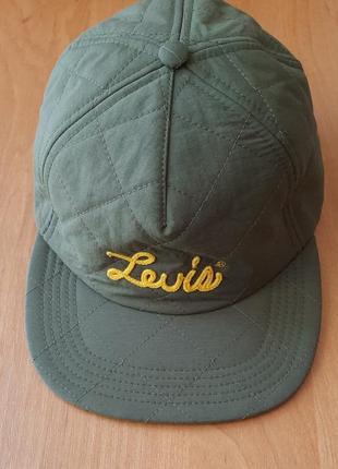Тёплая зелёная кепка/бейсболка levi's | levis6 фото