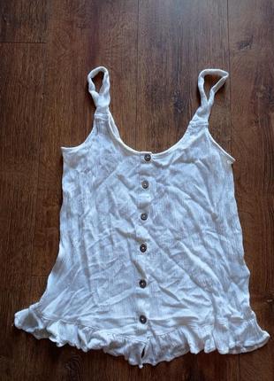 Легка майка на бретелях вільного крою