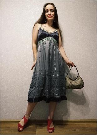 Monsoon плаття шовк натуральний , сукня шовкова сарафан