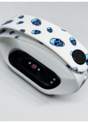 Ремешок mi band 5 mi band 6 с рисунком черепа 💀 😍 👫 👍