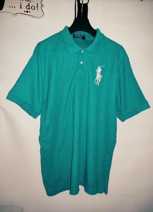 Polo by ralph lauren xl blue поло футболка