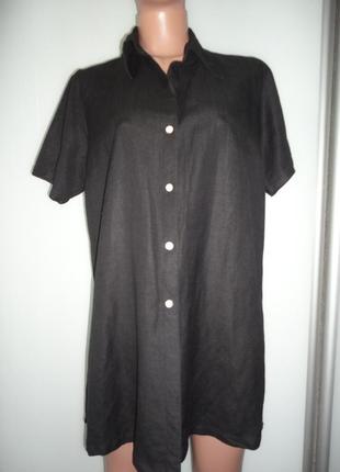 Блуза, рубашка из натуральной ткани с вышивкой на спине