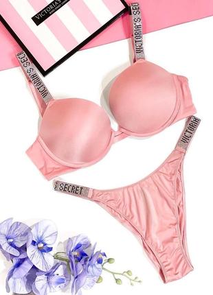 Комплект victoria’s secret swarovski, размер: верх 34ddd; низ: l