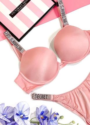 Комплект victoria's secret swarovski, розмір: верх 34ddd; низ: l2 фото