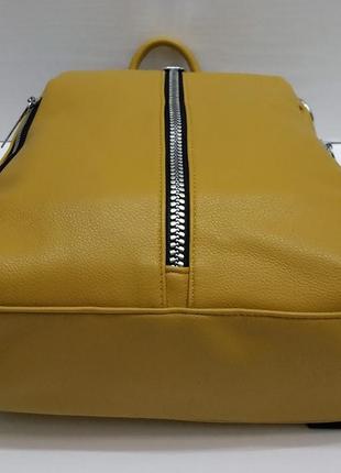 Женский небольшой рюкзак-сумка (жёлтый) 21-06-1074 фото