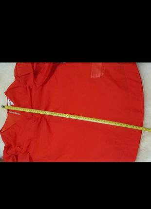 Дуже стильна яскраво-червона блузка 10р.6 фото
