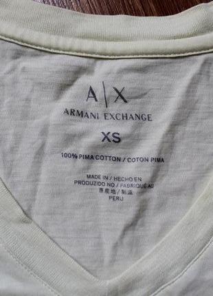 Невероятно качественная футболка хлопок armani exchange v neck tee pima2 фото