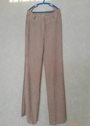 Літні штани легені бежев натурал тканина класика льон green park 40