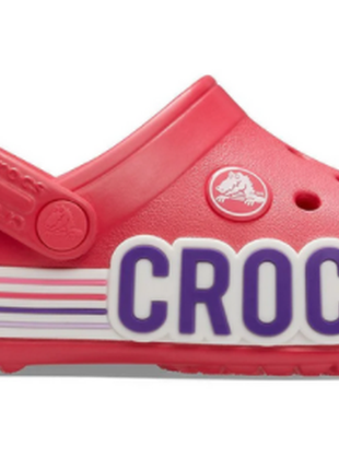 Детские коралловые crocband logo stripe poppy kids clog2 фото